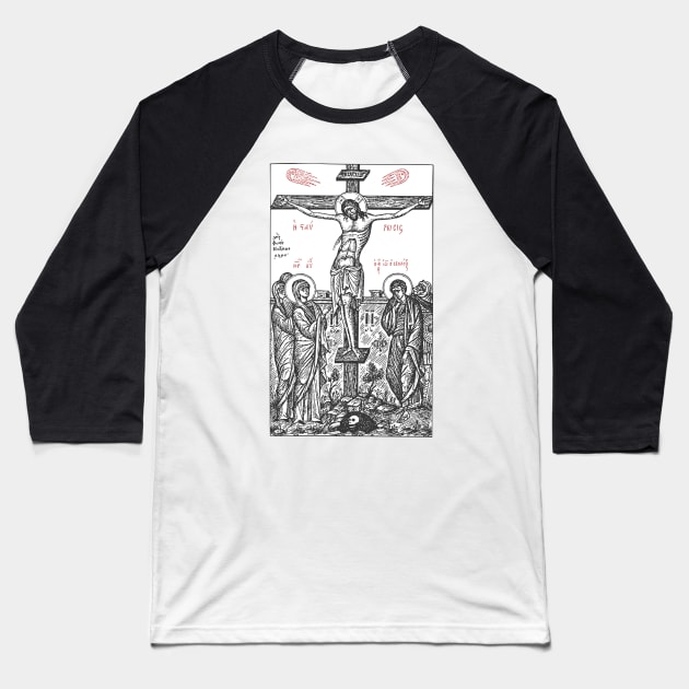 The Death of Christ Orthodox Baseball T-Shirt by Beltschazar